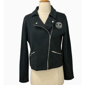 Disney Parks Nightmare Before Christmas Jack Skellington Moto Jacket Size M